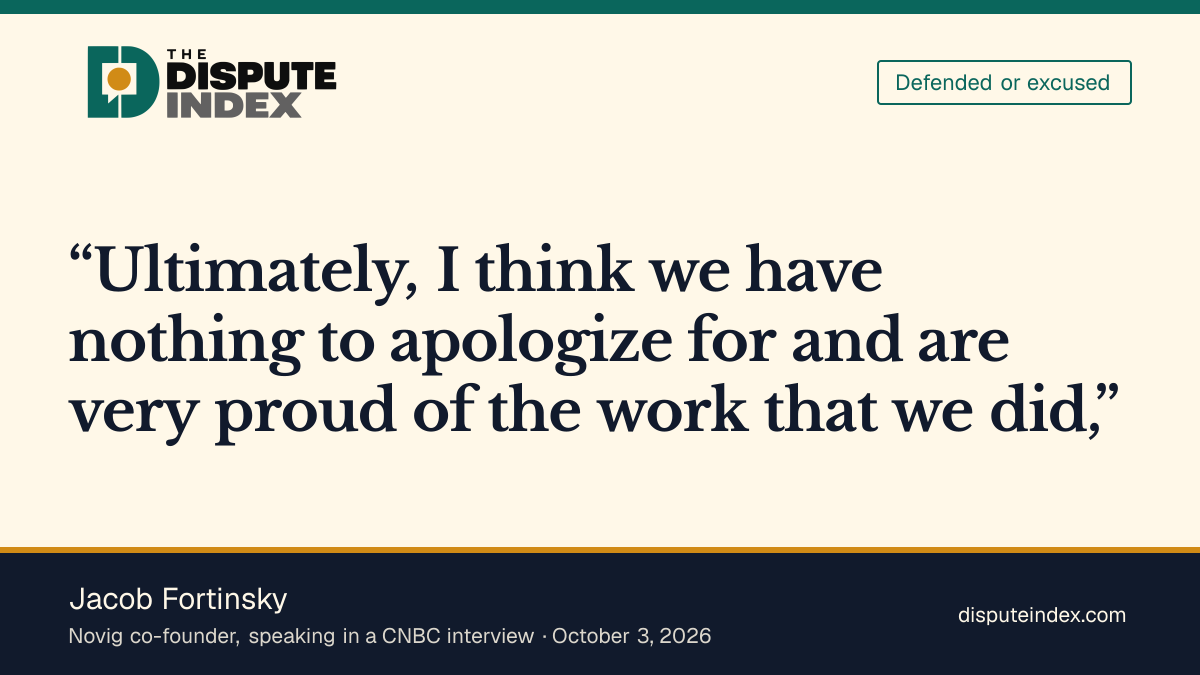 Quote card: Jacob Fortinsky, Fortinsky renews his defense of Novig's Sweeney ad