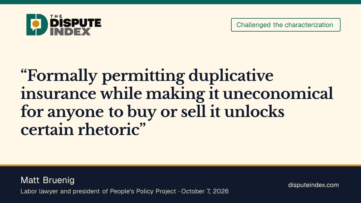 Quote card: Matt Bruenig, Bruenig distinguishes legal permission from practical availability