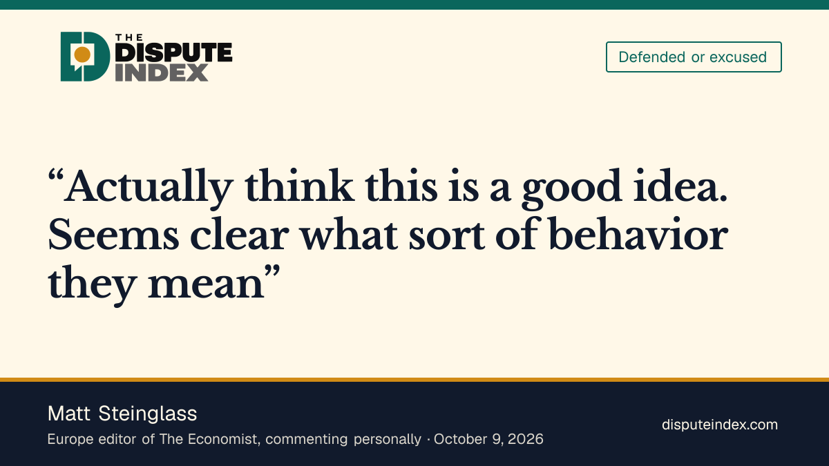 Quote card: Matt Steinglass, Steinglass defends the rule on human-behavior grounds