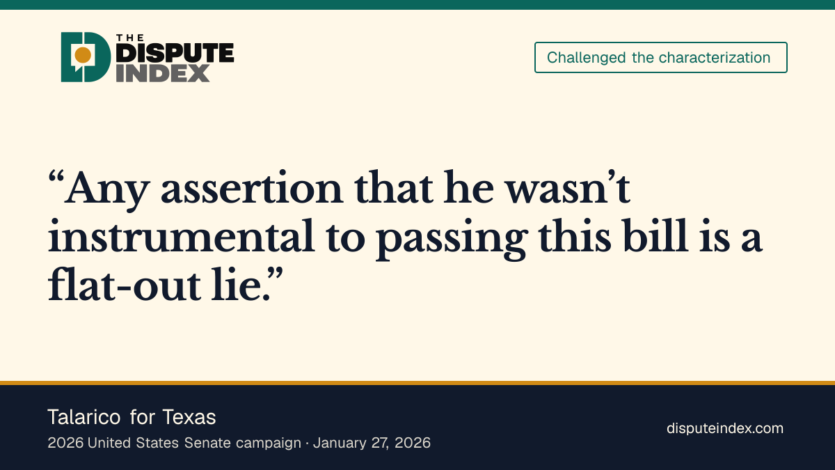 Quote card: Talarico for Texas, Talarico campaign says he was instrumental to the insulin-cap law
