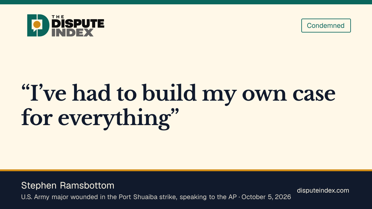 Quote card: Stephen Ramsbottom, Stephen Ramsbottom says he has had to "build my own case for everything"