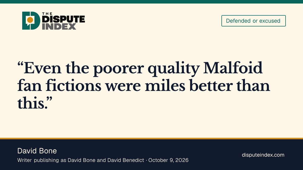 Quote card: David Bone, David Bone backs the comparison with Carson's excerpts