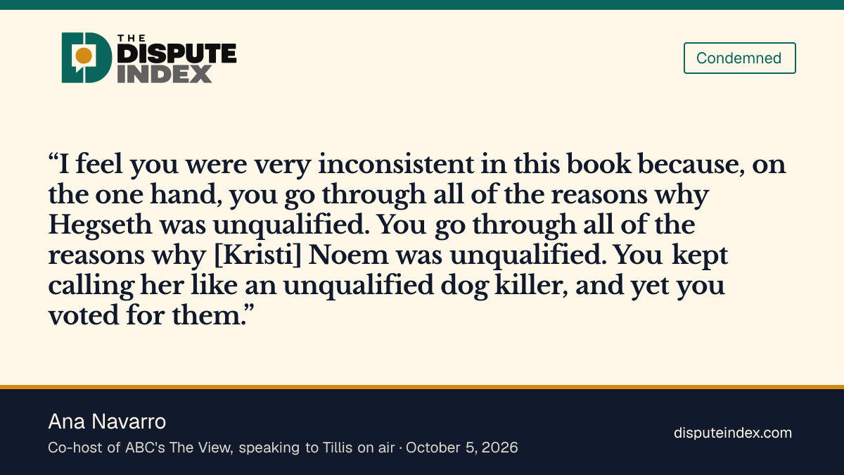 Quote card: Ana Navarro, Ana Navarro tells Tillis he voted for nominees his book calls unqualified