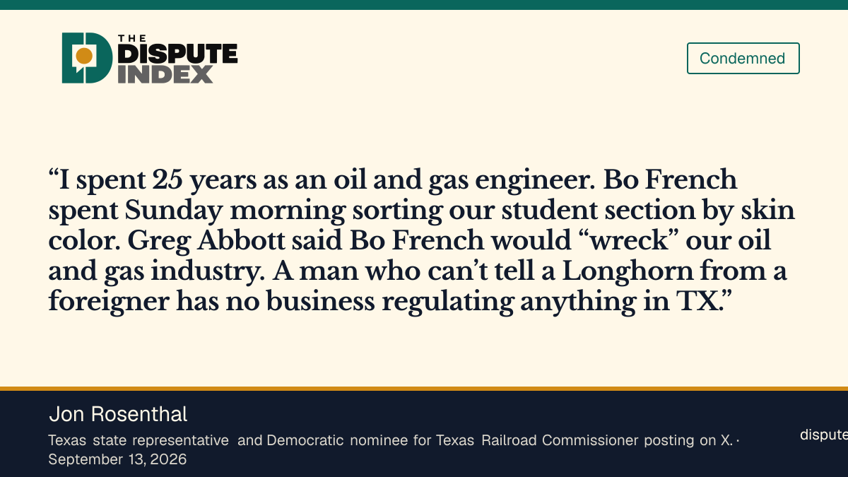 Quote card: Jon Rosenthal, Rosenthal says French inferred foreign status from skin color