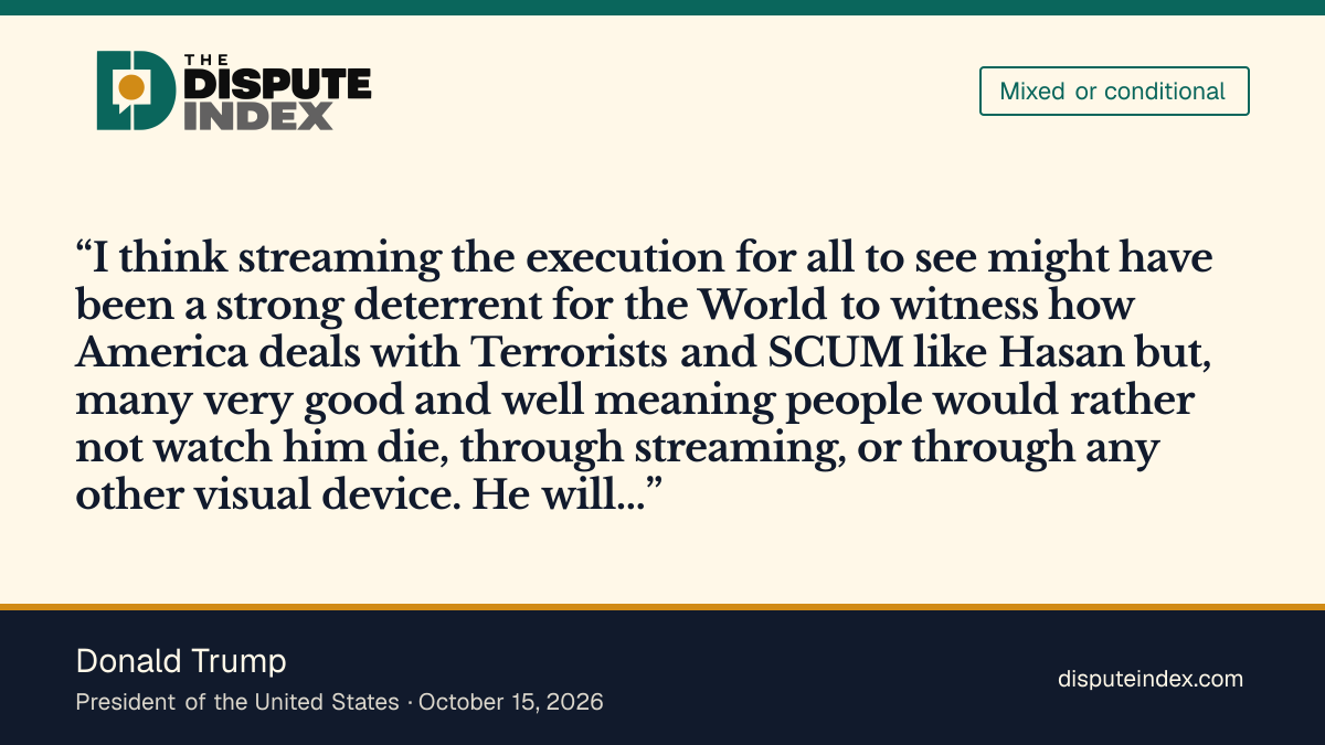 Quote card: Donald Trump, Trump cancels the livestream