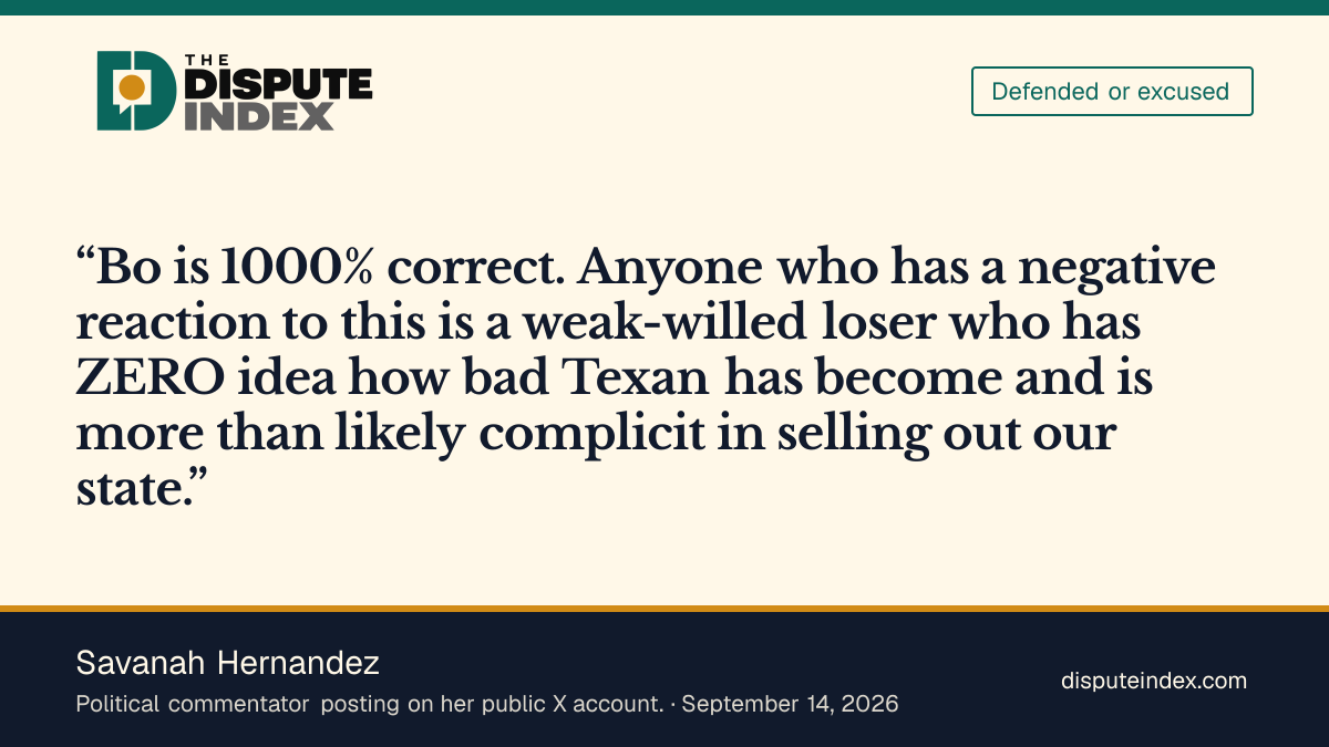 Quote card: Savanah Hernandez, Hernandez says French is correct