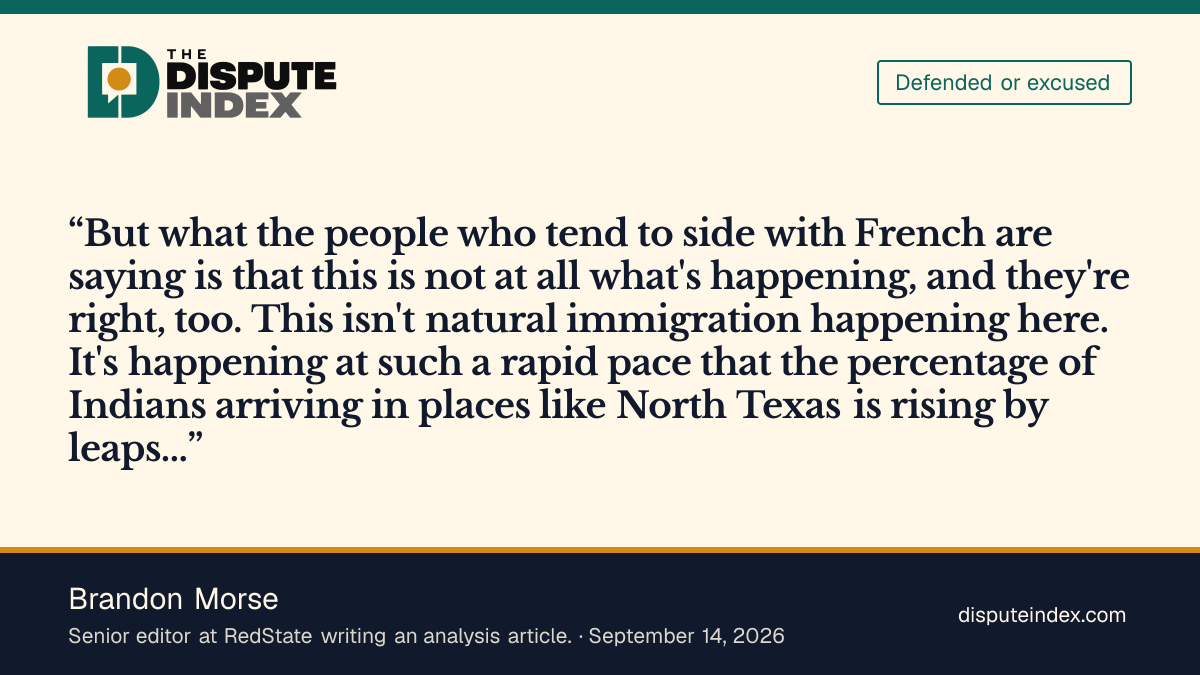Quote card: Brandon Morse, Morse validates the demographic concern behind French’s post