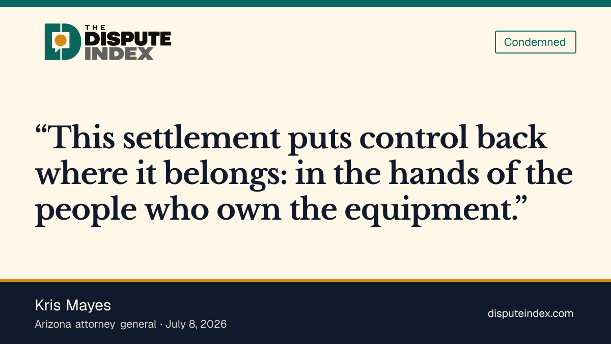 Quote card: Kris Mayes, Mayes welcomes repair control returning to equipment owners