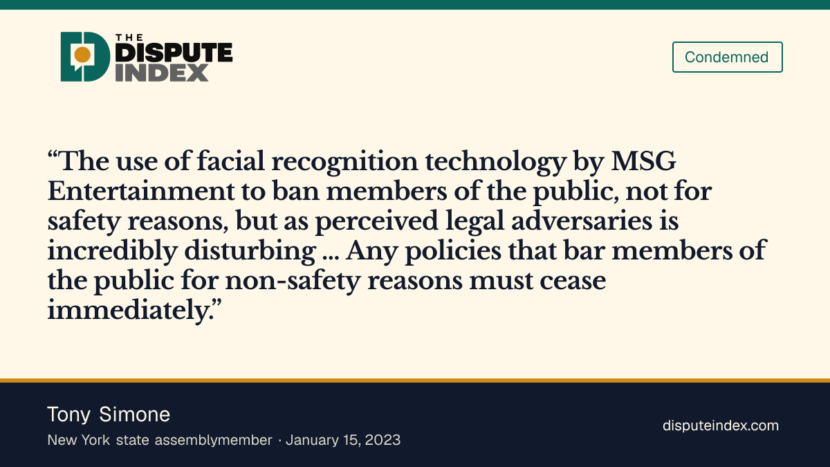 Quote card: Tony Simone, Simone says non-safety exclusions must stop