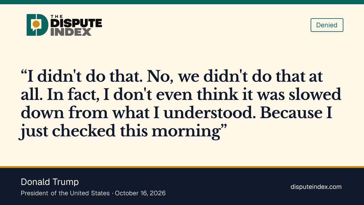 Quote card: Donald Trump, Trump denies ordering the Starshield restrictions
