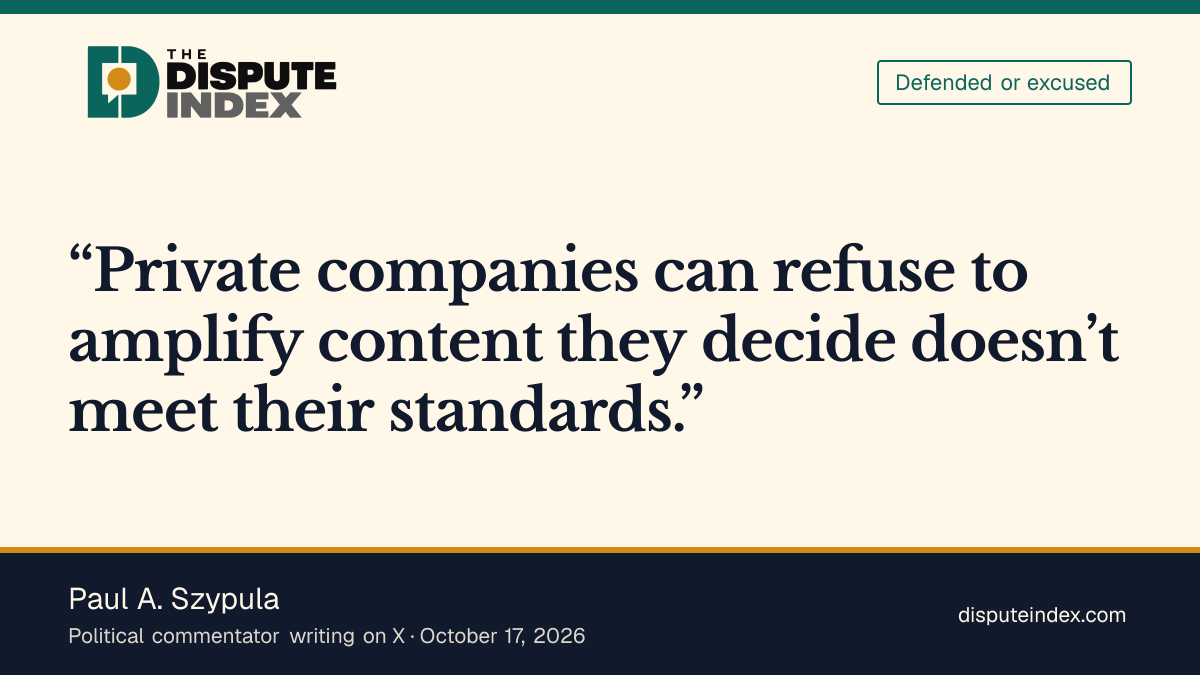 Quote card: Paul A. Szypula, Szypula defends TikTok's discretion over film promotion