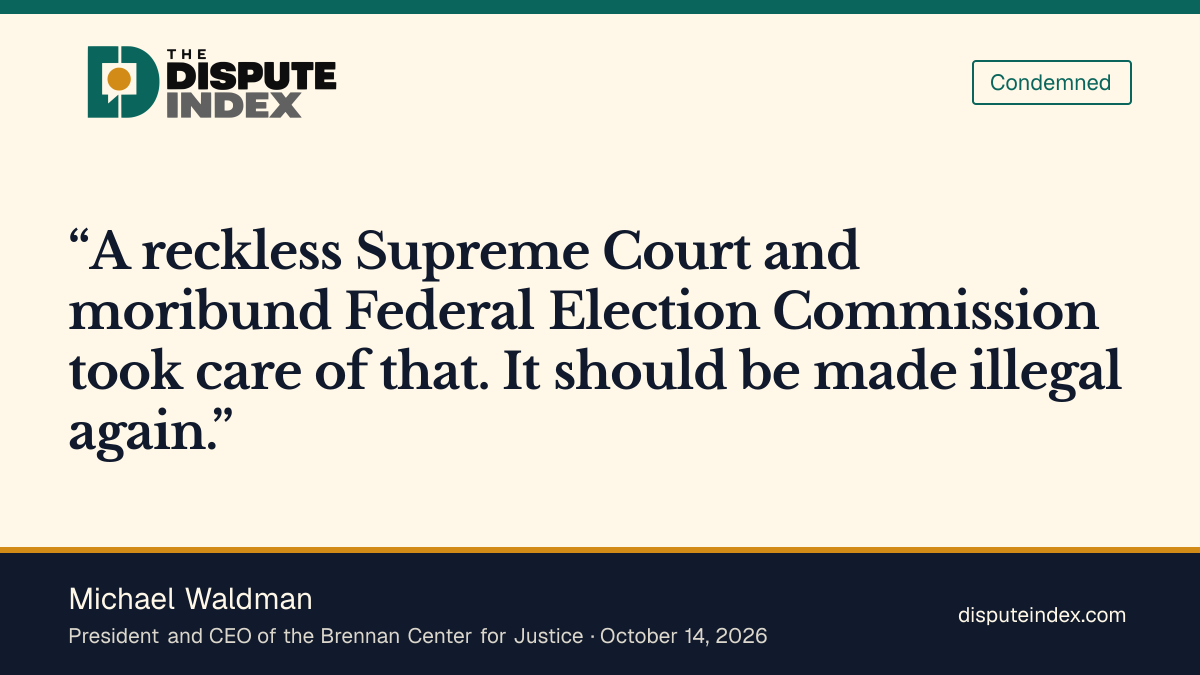 Quote card: Michael Waldman, Waldman says Musk's election spending should be made illegal again