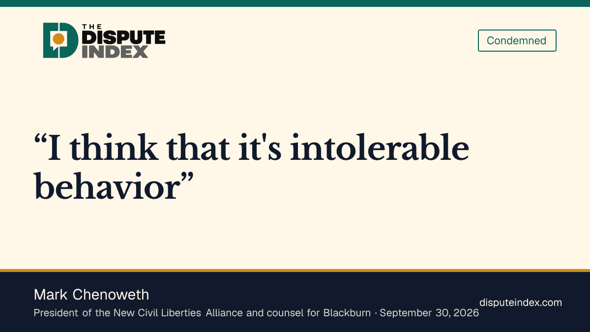 Quote card: Mark Chenoweth, Chenoweth condemns alleged concealment supporting the records order