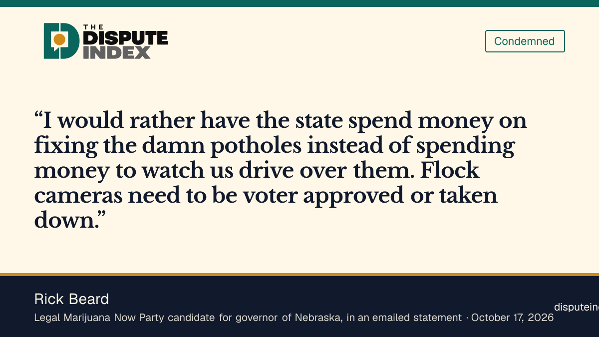 Quote card: Rick Beard, Rick Beard says Flock cameras should be voter approved or taken down