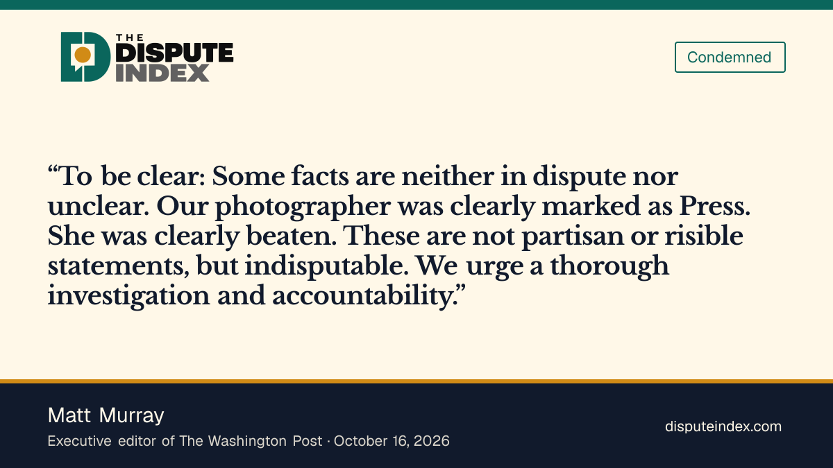 Quote card: Matt Murray, Matt Murray replies to Netanyahu's office that Levine was clearly beaten