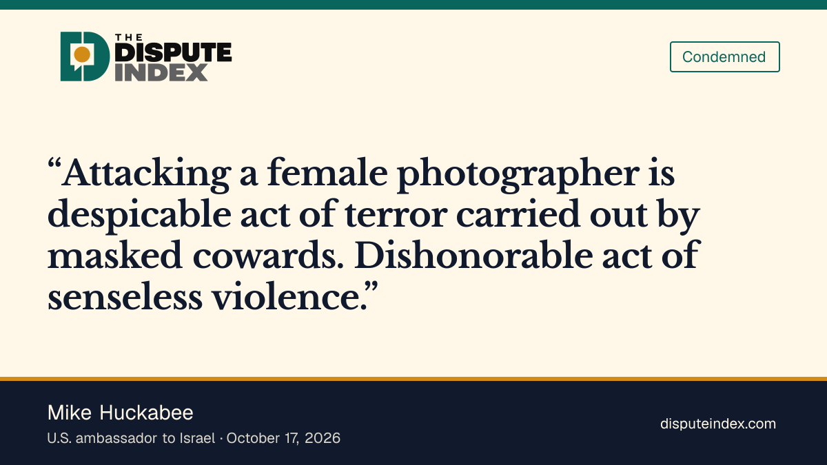 Quote card: Mike Huckabee, Huckabee calls the attack on Levine a despicable act of terror