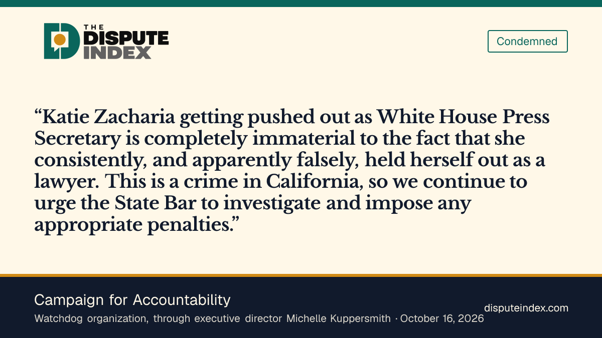 Quote card: Campaign for Accountability, Campaign for Accountability renews its call for a State Bar investigation