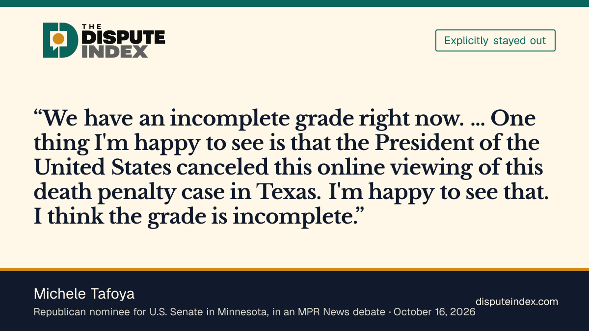 Quote card: Michele Tafoya, Tafoya calls Hegseth's grade incomplete