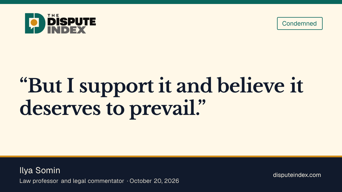 Quote card: Ilya Somin, Ilya Somin supports Gellert's tariff lawsuit