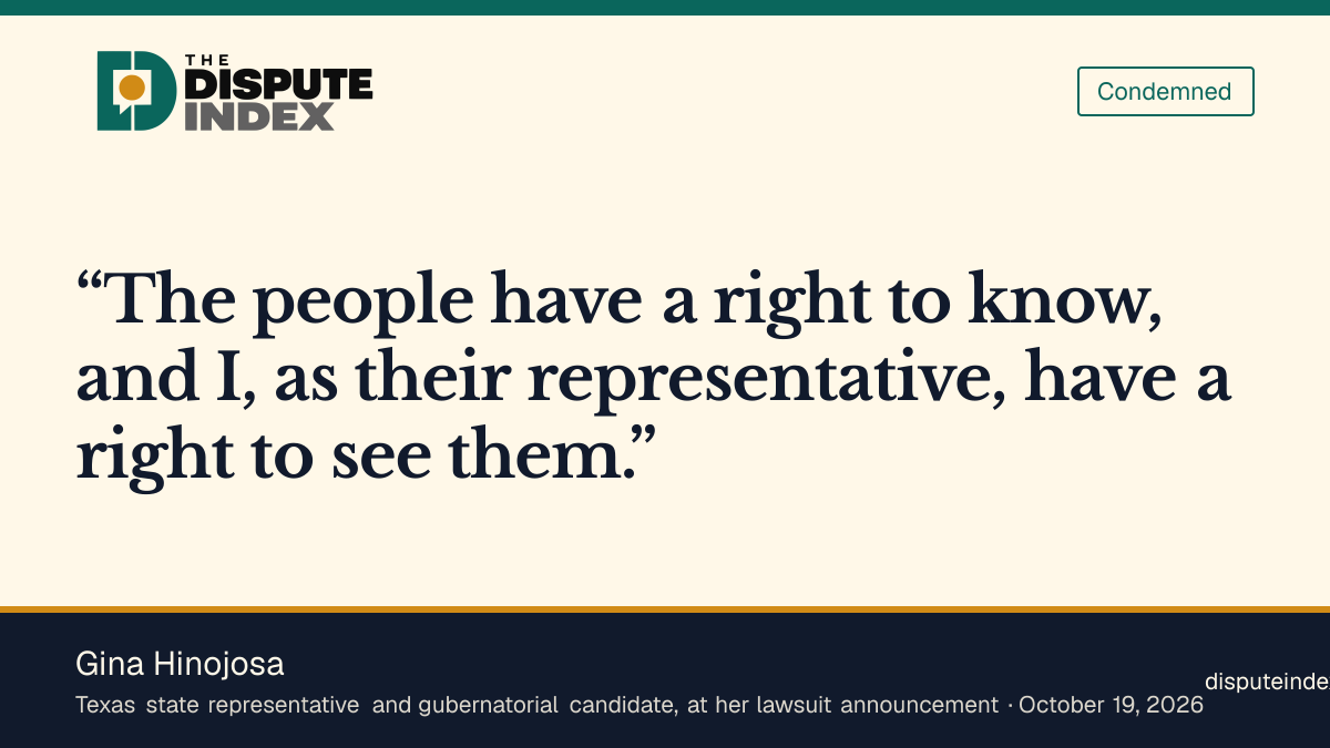 Quote card: Gina Hinojosa, Hinojosa asserts a right to inspect the withheld Musk communications