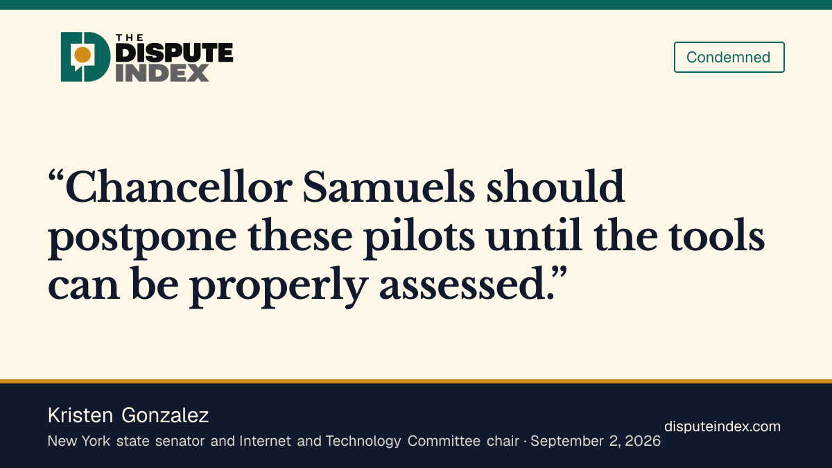 Quote card: Kristen Gonzalez, Gonzalez urges postponement of the high-school pilots