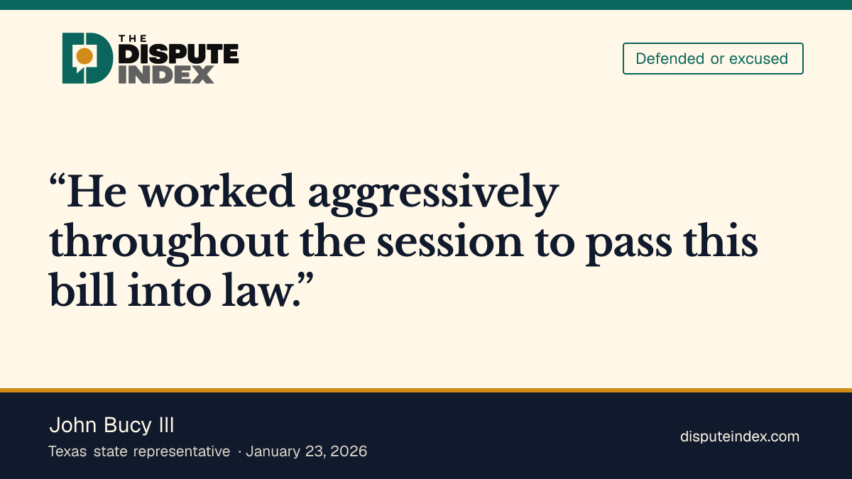 Quote card: John Bucy III, John Bucy III defends Talarico’s insulin-cap work