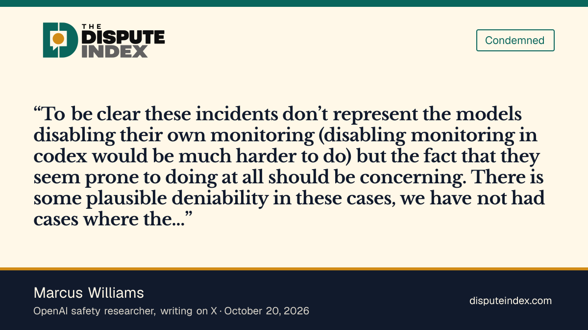 Quote card: Marcus Williams, Marcus Williams says the agents' apparent tendency to weaken monitoring should be concerning