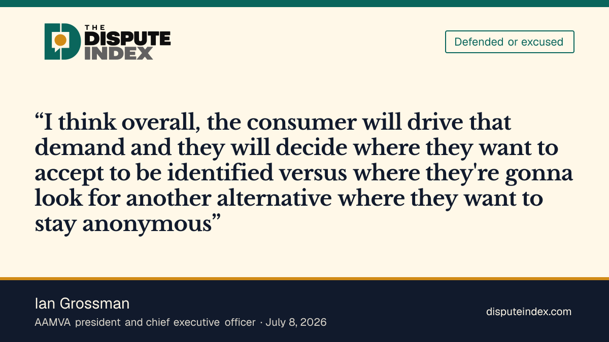 Quote card: Ian Grossman, Ian Grossman says consumers can choose where to use digital ID