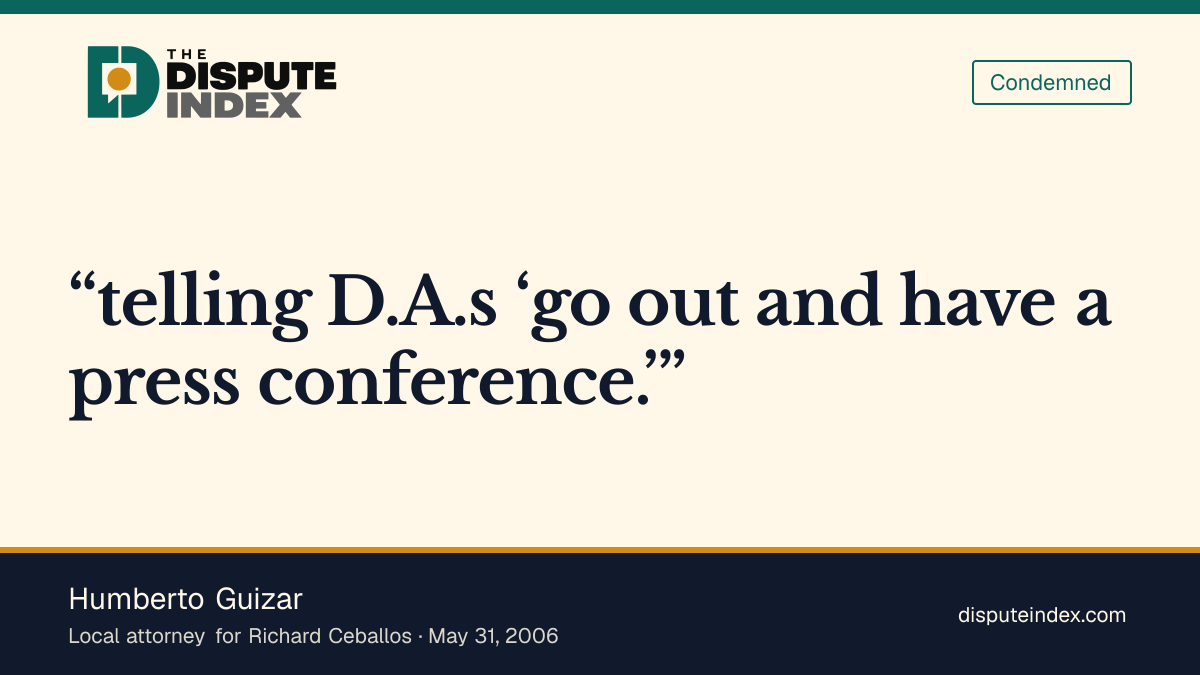 Quote card: Humberto Guizar, Guizar says the ruling encourages prosecutors to take concerns to the press