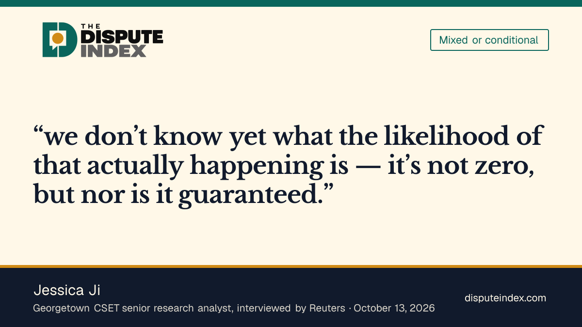 Quote card: Jessica Ji, Ji says autonomous replication remains a possibility with unknown likelihood