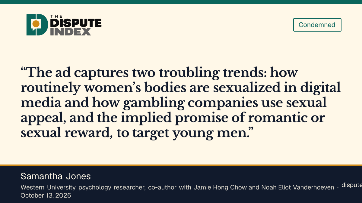 Quote card: Samantha Jones, Jones and co-authors criticize sexualization and gambling appeals in Novig's ad