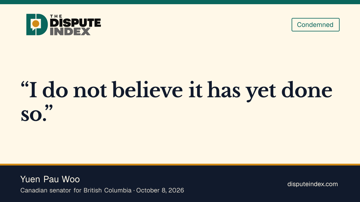 Quote card: Yuen Pau Woo, Woo says the government has not justified the added risks