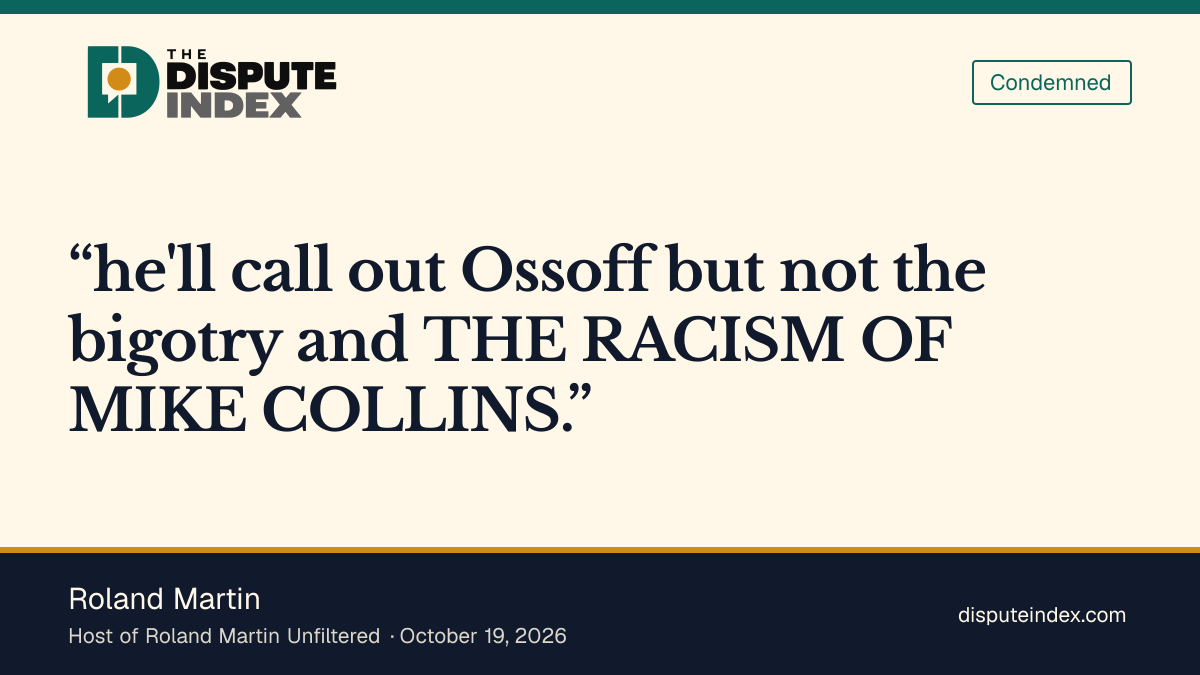 Quote card: Roland Martin, Martin criticizes Brooks for rebuking Ossoff instead of Collins