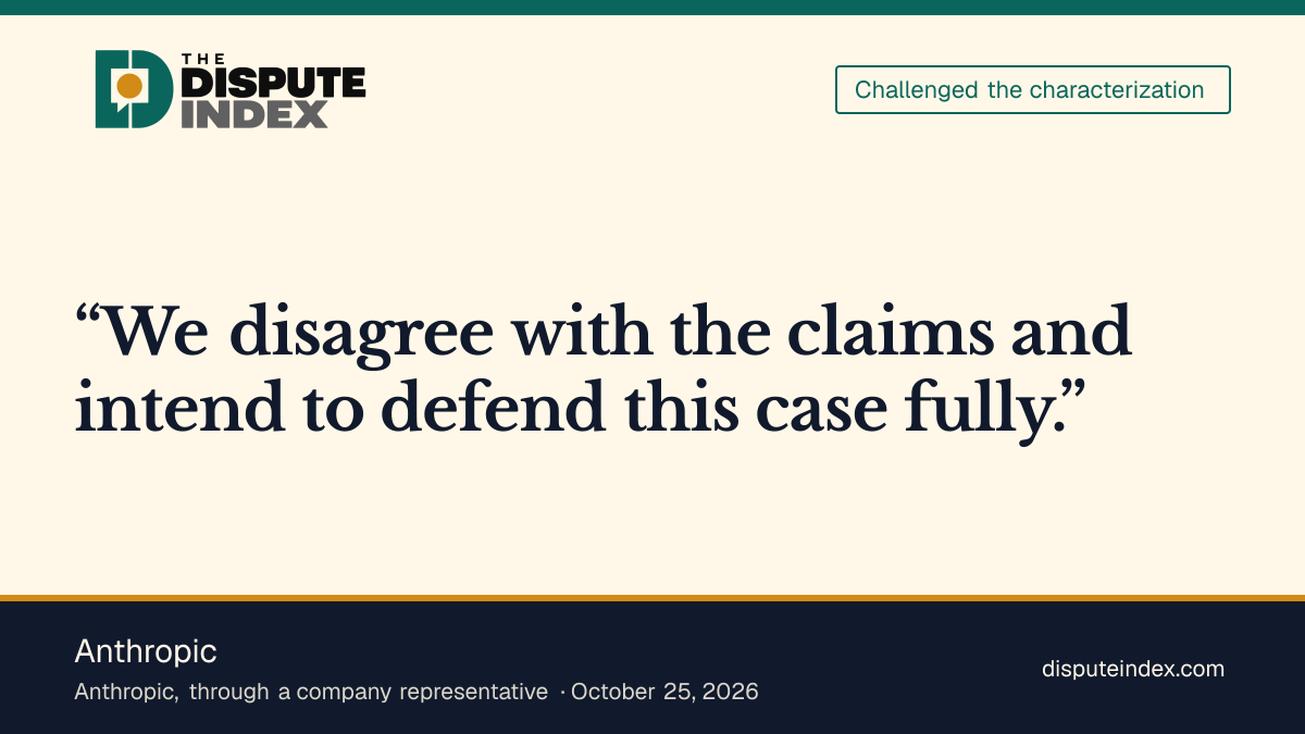Quote card: Anthropic, Anthropic disputes the Elvis song-rights plaintiffs' claims
