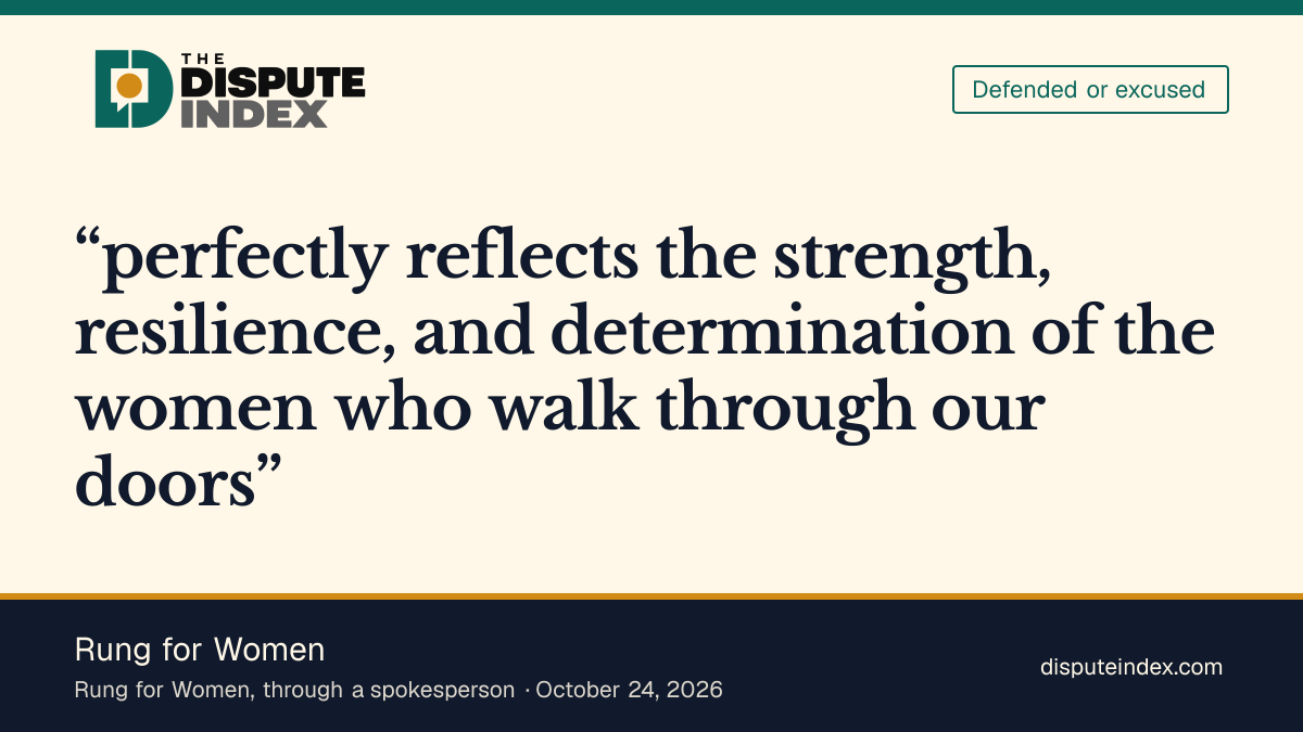 Quote card: Rung for Women, Rung for Women defends Witness as a match for its mission