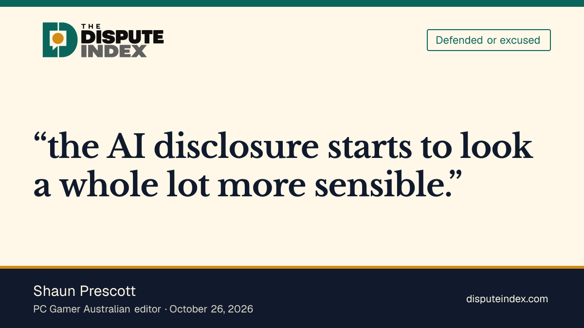 Quote card: Shaun Prescott, Prescott defends disclosure as sensible risk management