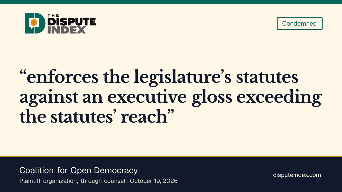 Quote card: Coalition for Open Democracy, Coalition challenges New Hampshire's directive excluding student IDs