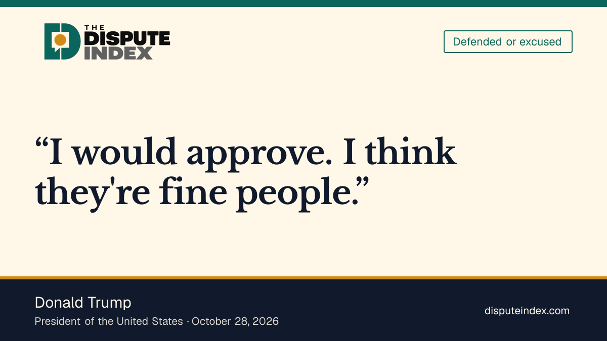 Quote card: Donald Trump, Trump says he would approve Bolsonaro coming to the United States