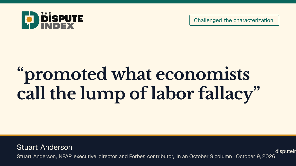 Quote card: Stuart Anderson, Anderson challenges Vance's fixed-jobs reasoning
