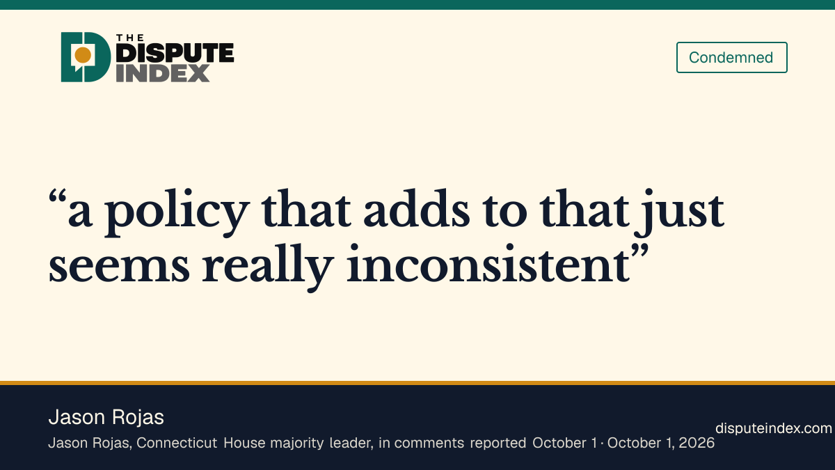 Quote card: Jason Rojas, Rojas says prison debt is inconsistent with lawmakers' criminal justice approach