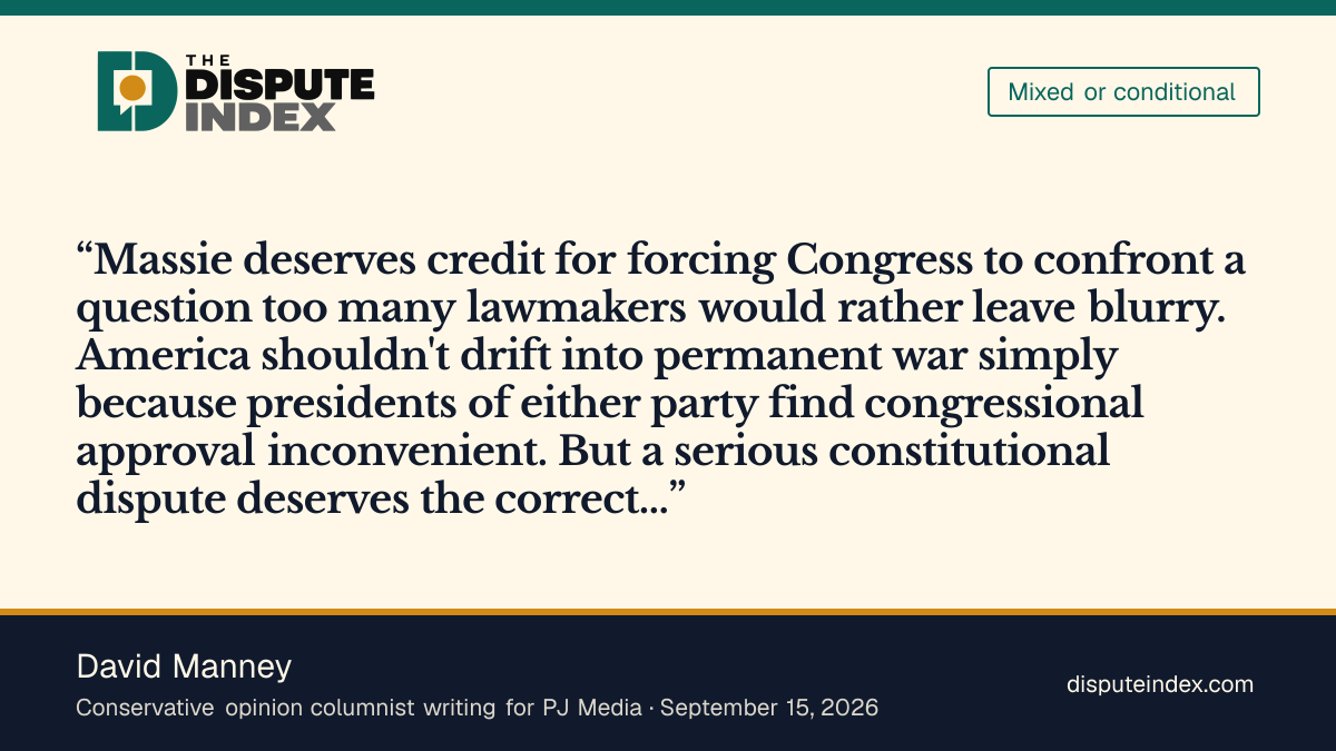 Quote card: David Manney, David Manney says Massie picked a real constitutional fight but the wrong target