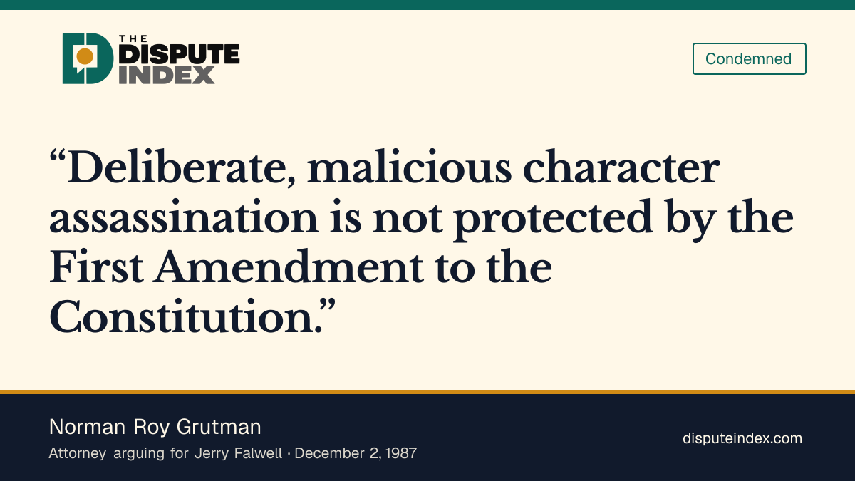 Quote card: Norman Roy Grutman, Grutman argues malicious publication can support liability
