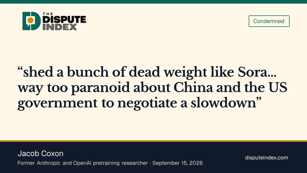Quote card: Jacob Coxon, Coxon elaborates his critique of Anthropic leadership in an X AMA
