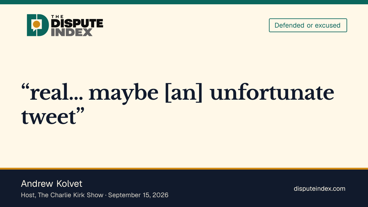 Quote card: Andrew Kolvet, Kolvet and MacIntyre defend French, call the underlying sentiment "real"