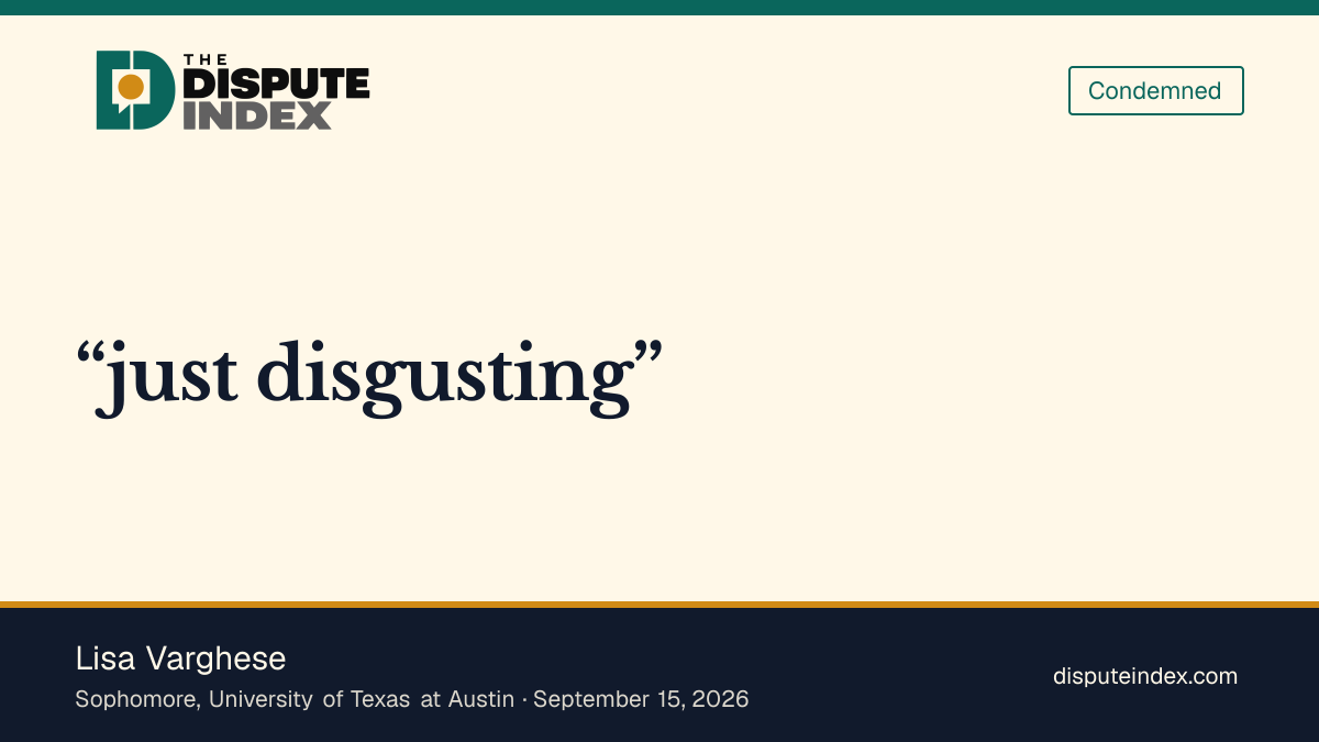 Quote card: Lisa Varghese, Varghese calls French's post "just disgusting"